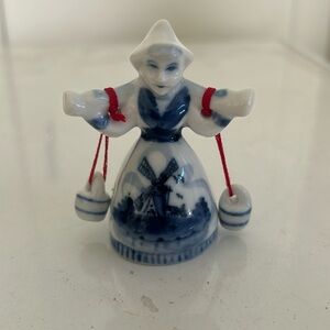 Vintage Solvang Souvenir Blue and White Dutch Girl